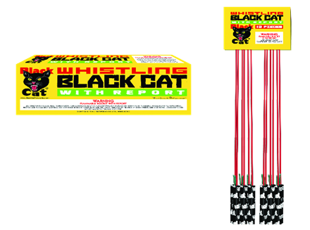 Black Cat Whistler Bottle Rockets with Report – FireworkStore.com